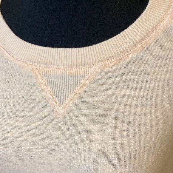 GAP Maternity Small Long Sleeve Jersey Knit Sweater Cream/Pink - Picture 2 of 6